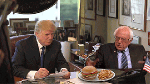 This one's good too ... don't steal Bernie's fries! GIF found on giphy.